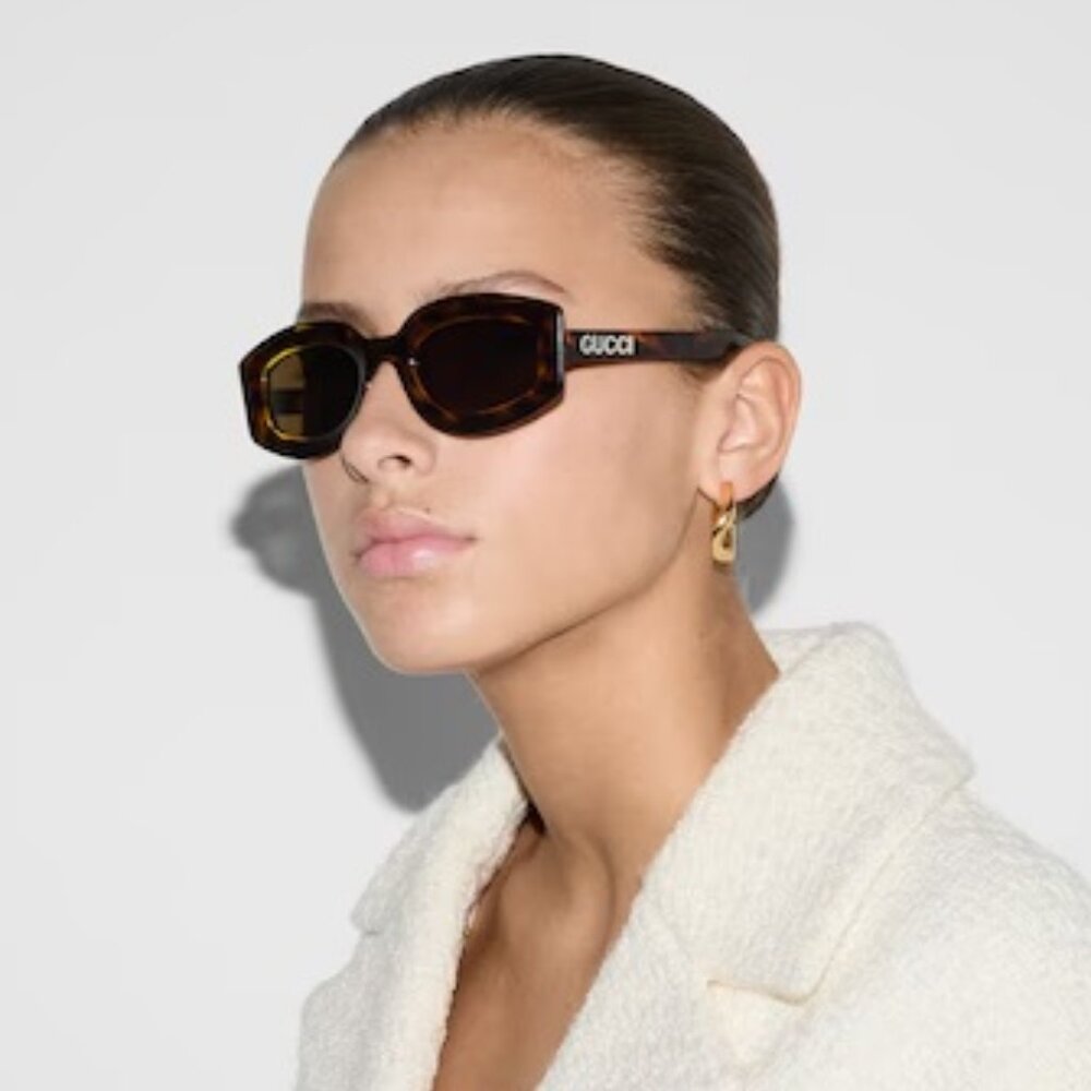 BRAND NEW Gucci GG1719S 005 Orange Grey Women Square Sunglasses GG 1719S - Picture 8 of 8